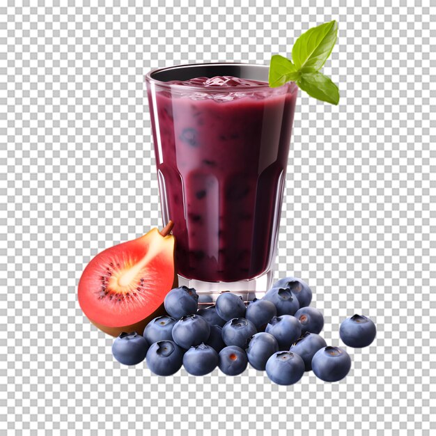 PSD pyszny smoothie z jagody na przezroczystym tle