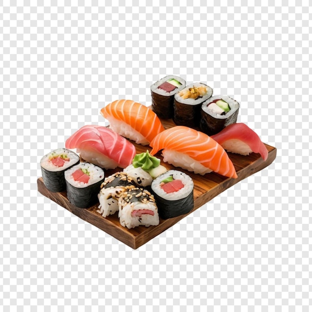 Pyszny talerz sushi z Maki Nigiri i Sashimi