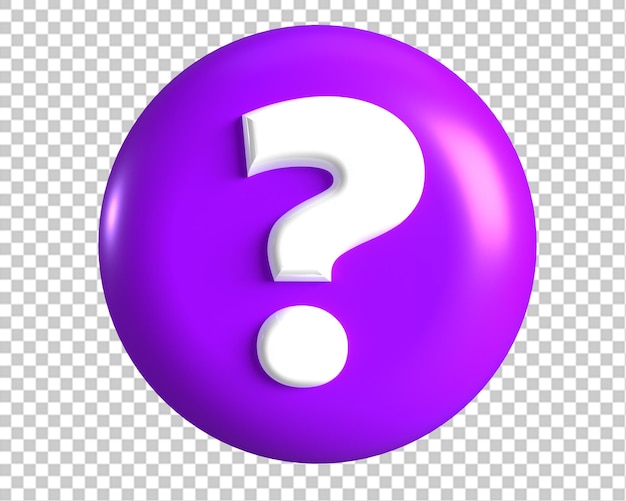 Pytanie Zadać Okrąg Znak Fioletowa Ikona Renderowania 3d
