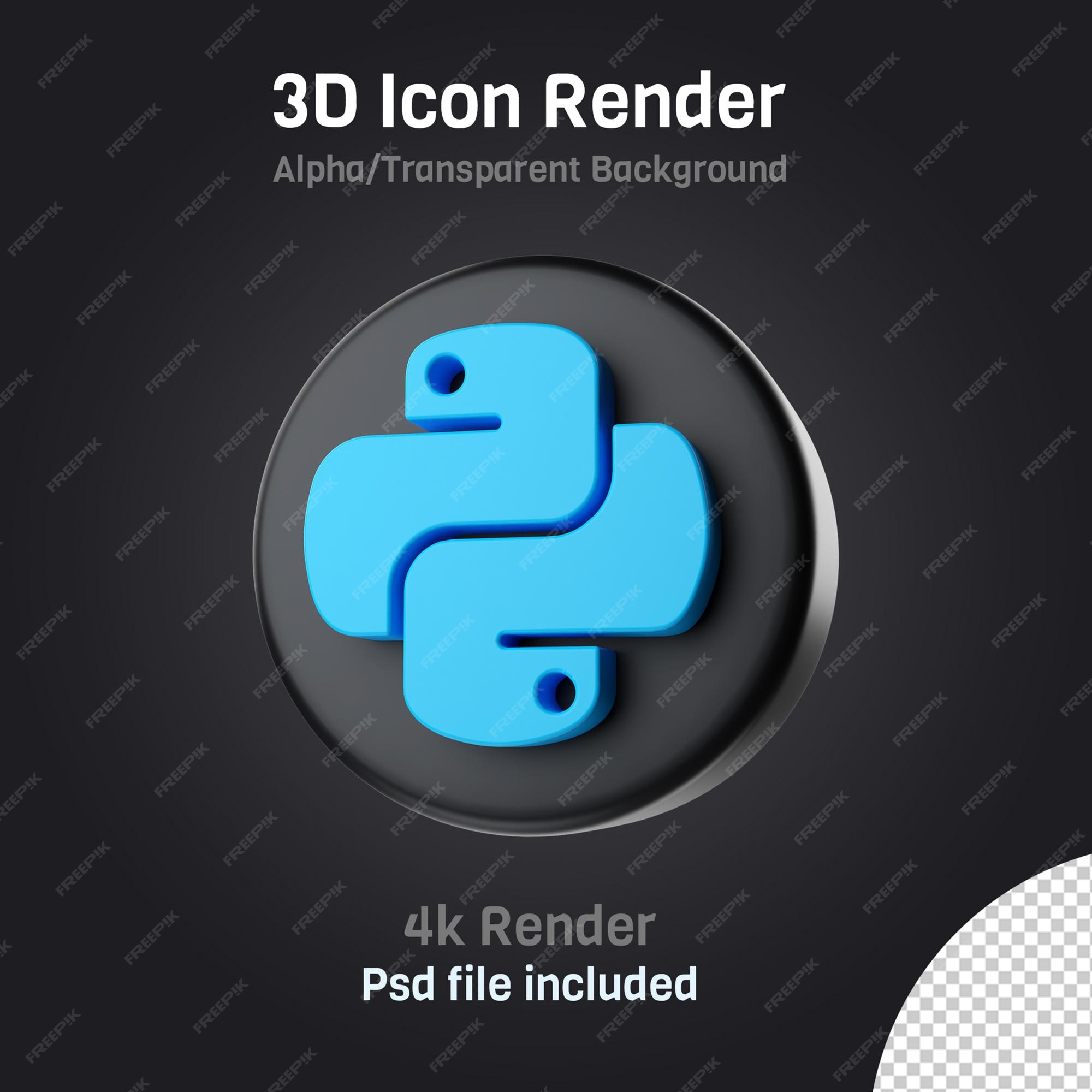 Premium PSD | Python icon 3d