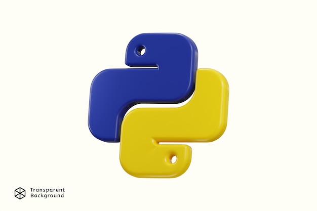 python sign 3d rendering vector illustration