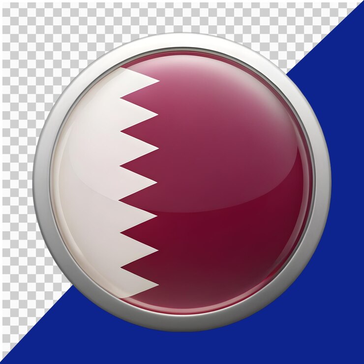 PSD qatar flag button for website and app design