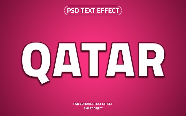 PSD qatar text effect style