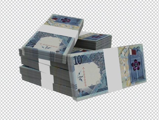 Qatari money - bundles of currency ( 10 riyal )