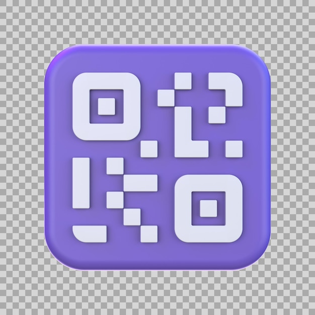 Значок qr-кода 3d