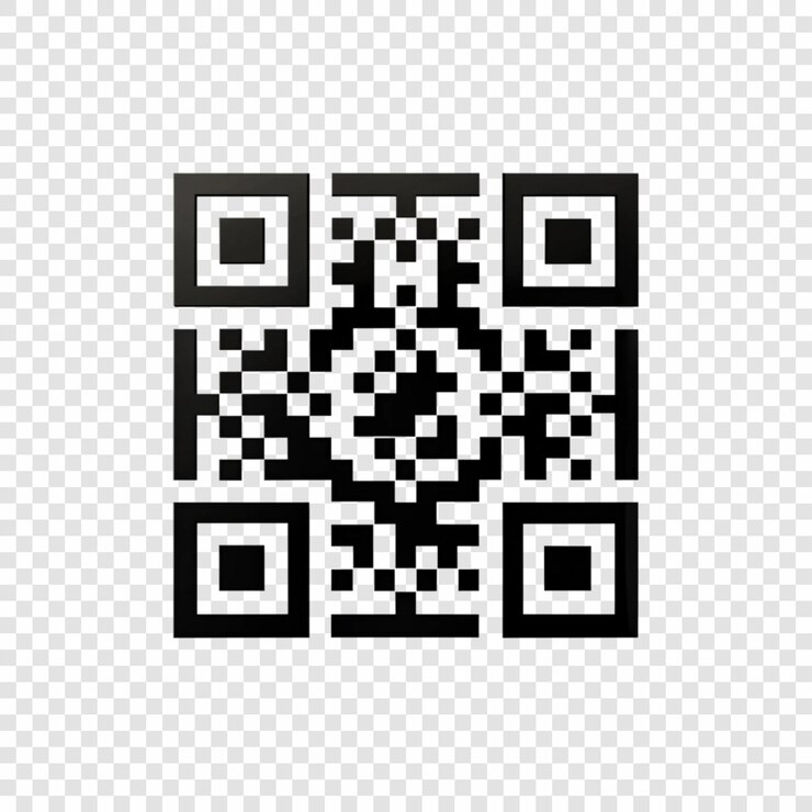 QR code in transparent background