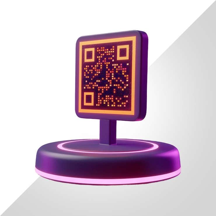 PSD qr code scanning correct mark payments money finish isolated on transparent background