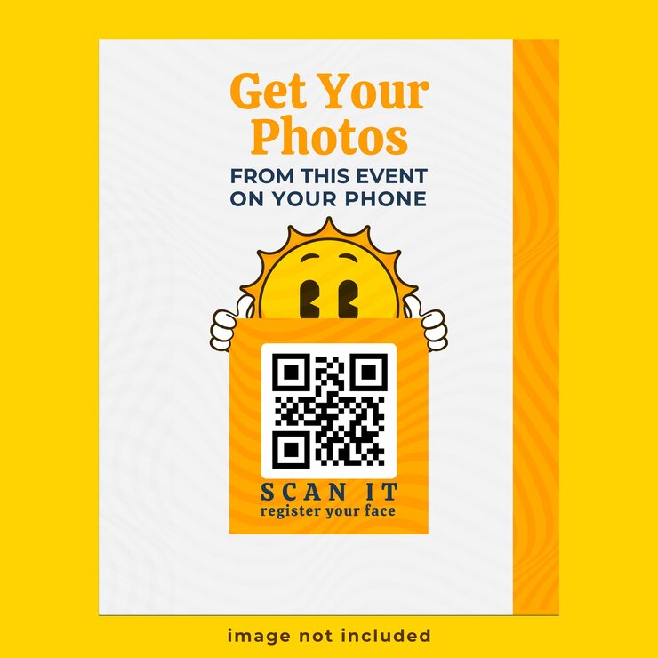 PSD qr code standee design for function 03