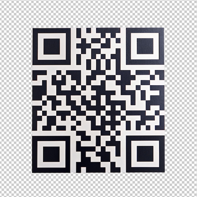 PSD qr code on transparent background