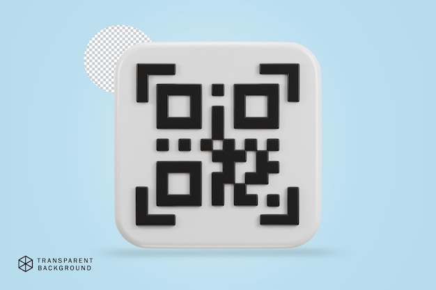 QR-kod, skanning, betalning, QR-kod, 3D-ikon