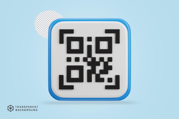 QR-kod, skanning, betalning, QR-kod, 3D-ikon