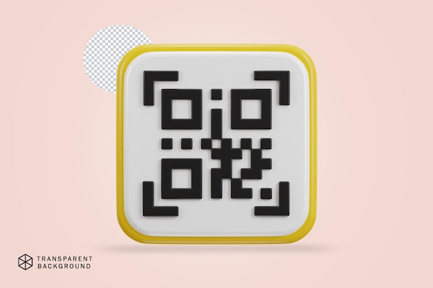 QR-kod, skanning, betalning, QR-kod, 3D-ikon