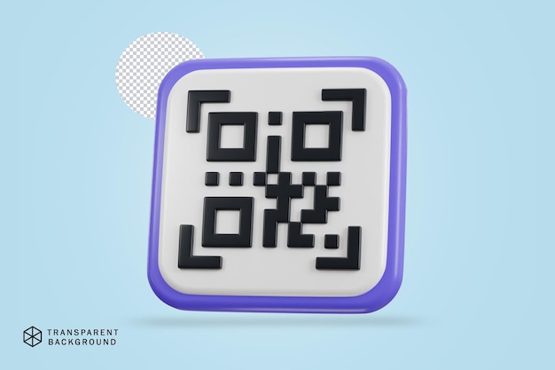 QR-kod, skanning, betalning, QR-kod, 3D-ikon