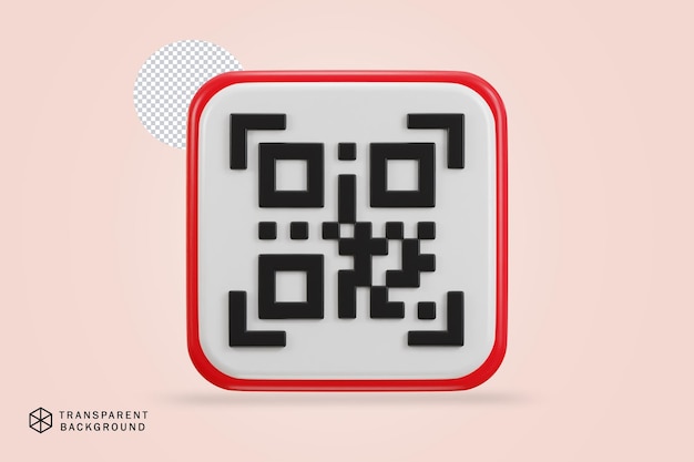 QR-kode skanner betaling QR-kode 3D-ikon