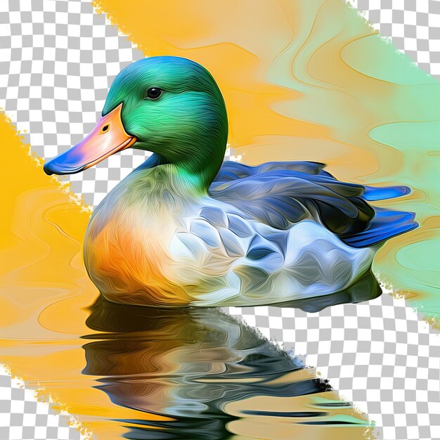 Fondo trasparente di animale quack