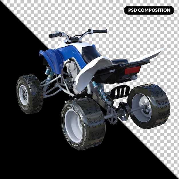 PSD quad bike izolowany 3d