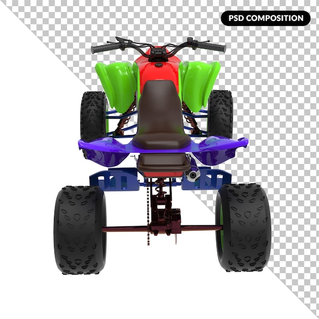 PSD corsa spia in quad isolata 3d