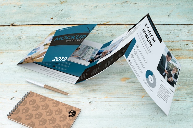 Quadfold brochure mockup