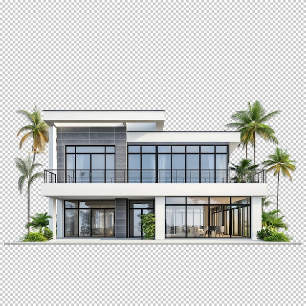 quadruplex house isolated on transparent background