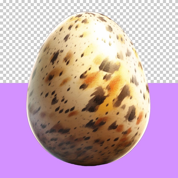 Un oggetto isolato di uova di quaglia sullo sfondo trasparente
