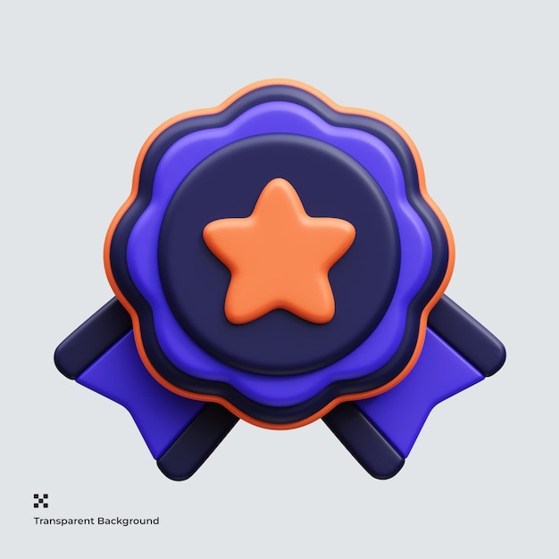 PSD quality badge 3d icon