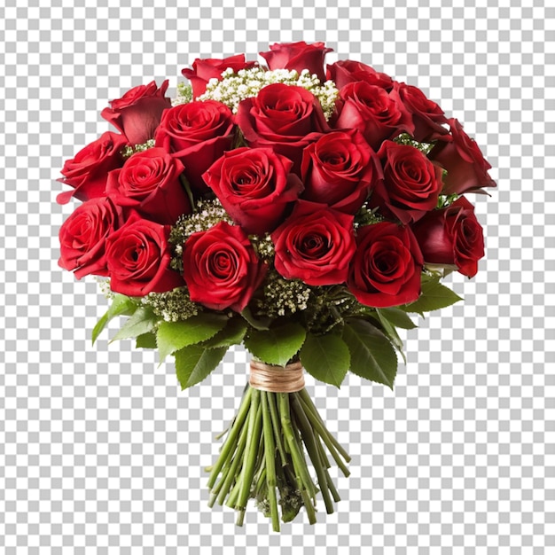 PSD quality bouquet of red roses isolated