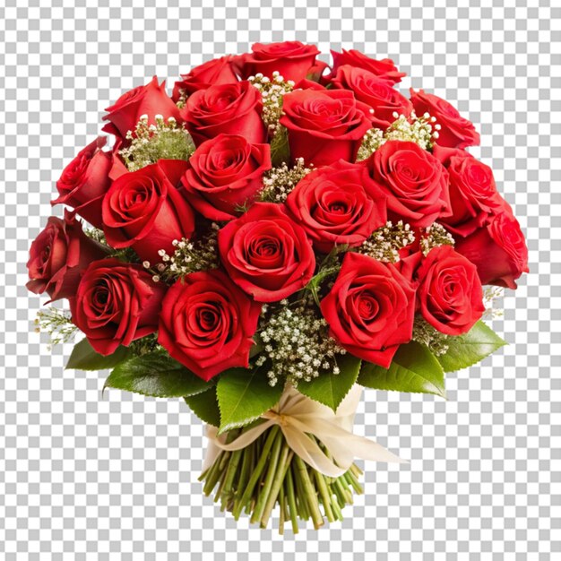 PSD quality bouquet of red roses isolated