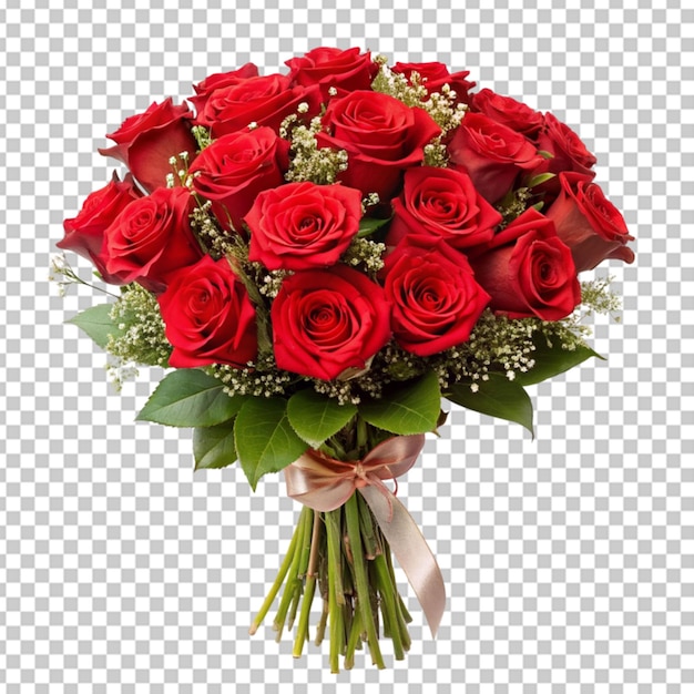 PSD quality bouquet of red roses isolated