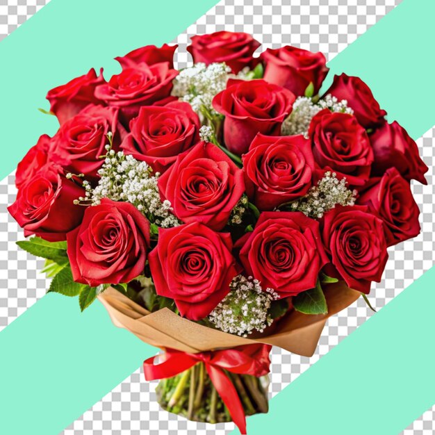 PSD quality bouquet of red roses isolated