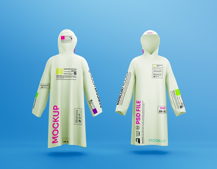 PSD quality raincoat mockup