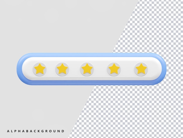 품질 스타 아이콘 3d 렌더링 벡터 일러스트 레이 션