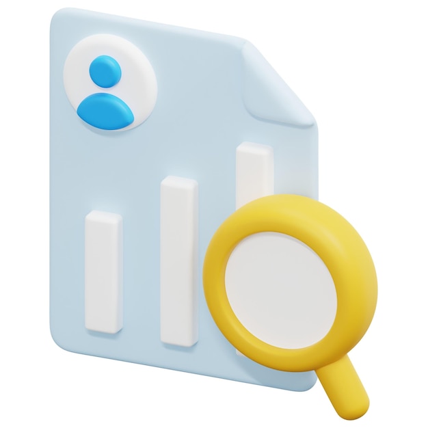 PSD quantitative 3d render icon illustration