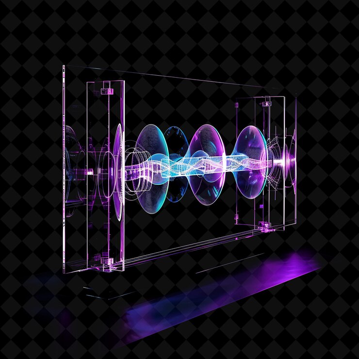 PSD quantum entanglement gate with superposition symbols and tur png y2k shape neon color collection