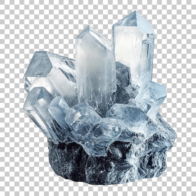 quartzlike crystal in pristine geometric patterns isolated