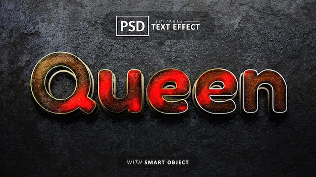 Effetto testo queen 3d modificabile