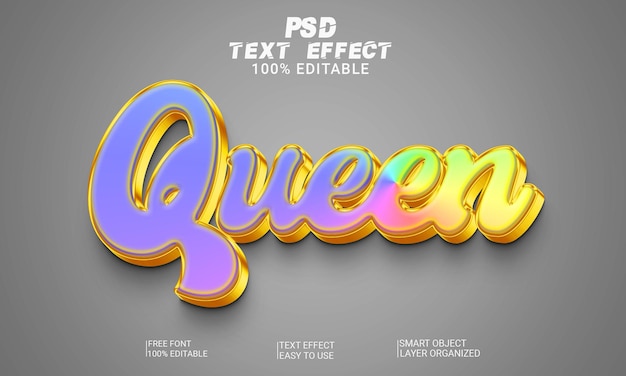 Queen 3d text effect