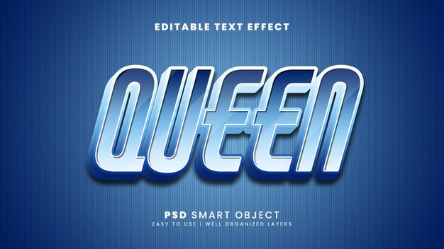 Queen editable text effect template