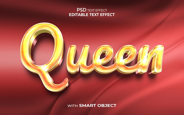 queen editable text effect