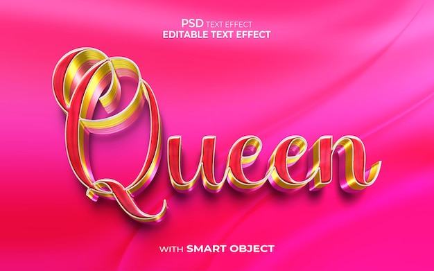 Queen editable text effect