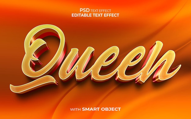 Queen editable text effect