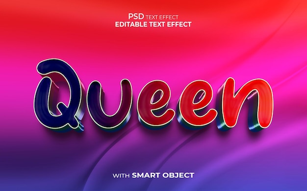 queen editable text effect