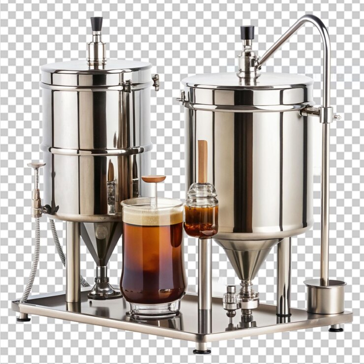 PSD quent o brew kit on transparent background