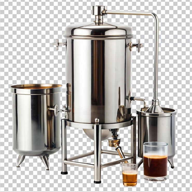 PSD quent o brew kit on transparent background