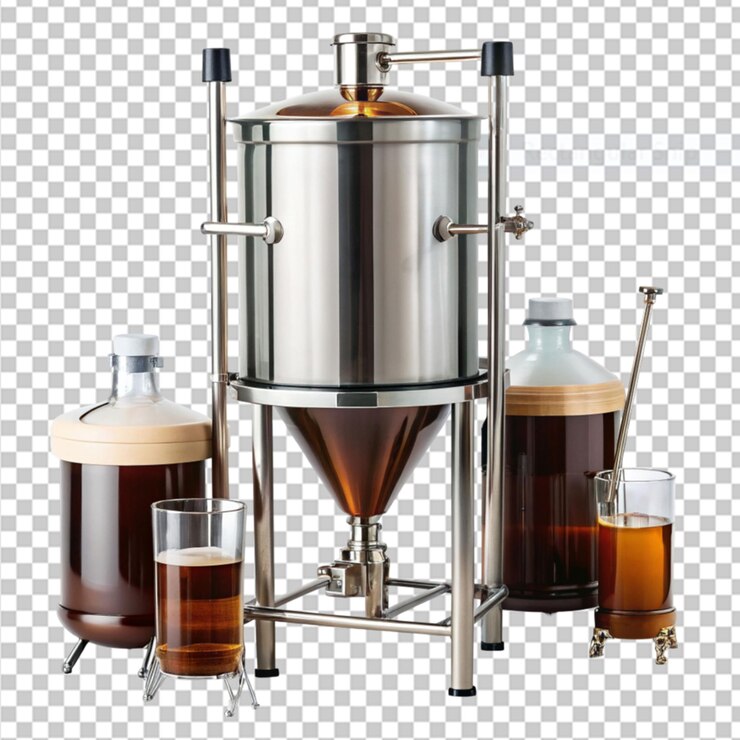 PSD quent o brew kit on transparent background