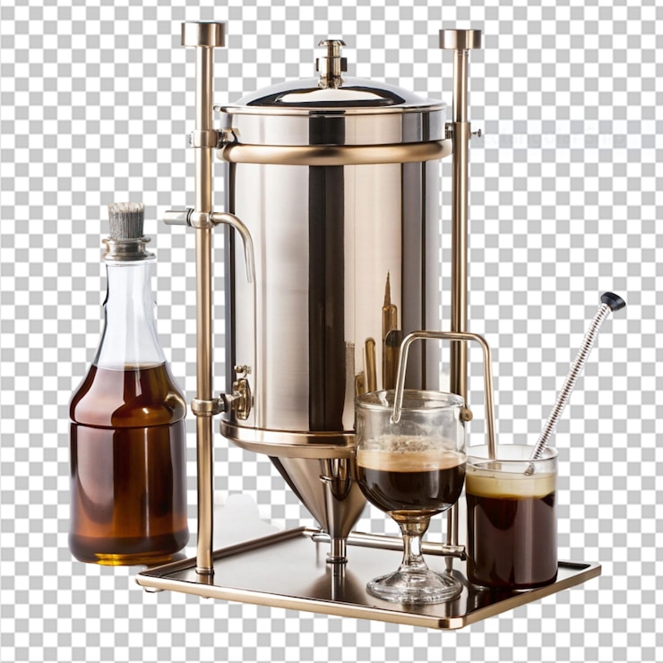 PSD quent o brew kit on transparent background