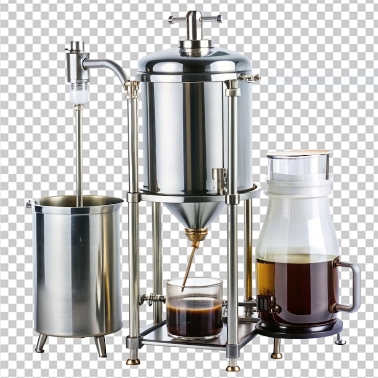 PSD quent o brew kit on transparent background