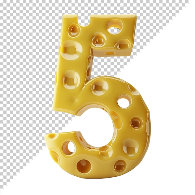 PSD queso a round swiss cheese isolated on transparent background