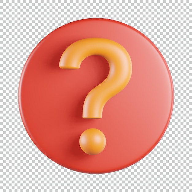 PSD question 3d icon