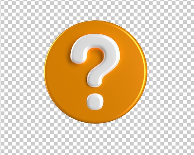 PSD question ask mark 3d icon