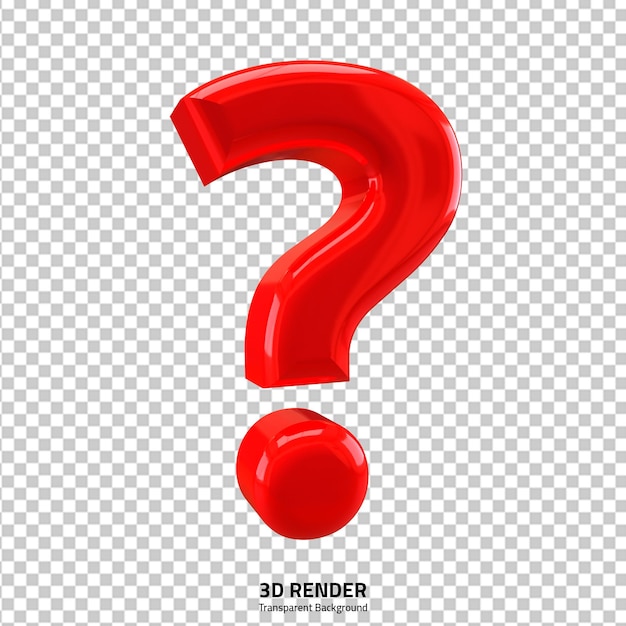 Question ask red mark 3d inquiry icon